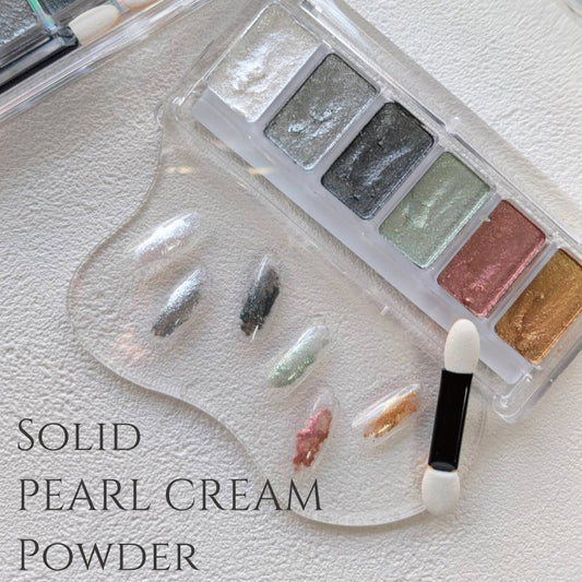 KiraNail Solid PEARL CREAM Powder（チップ付き）｜Solid Pearl Cream Powder Set (with Sample Tips)