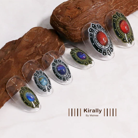 KiraNail Kirally Mainee プロデュース Brooch Oval Nail Sticker