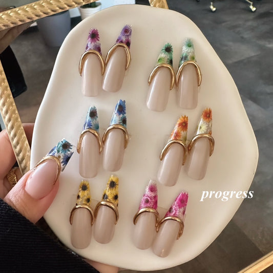 KiraNail × mai プロデュース fleurs colorees Flower Nail Sticker