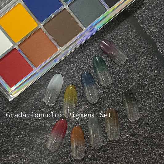 KiraNail グラデーションカラーピグメントセット 10色入 No.1｜Gradation Color Pigment Set (10 Colors) No.1