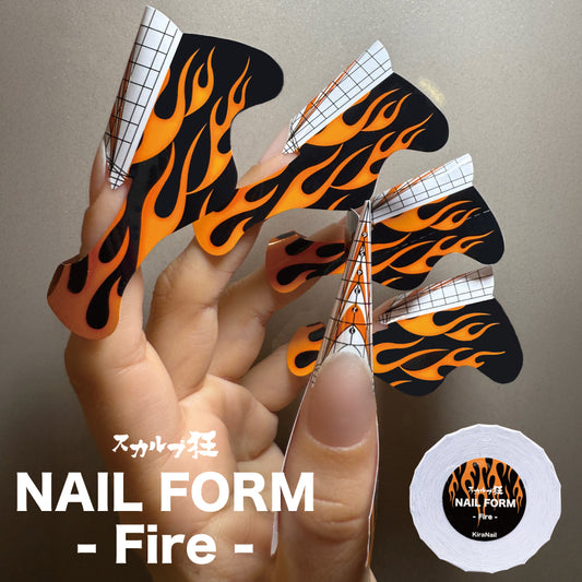 KiraNail スカルプ狂ファイヤーネイルフォーム 500枚入 KiraNail “Sculpt Mad Fire” Nail Form – 500pcs